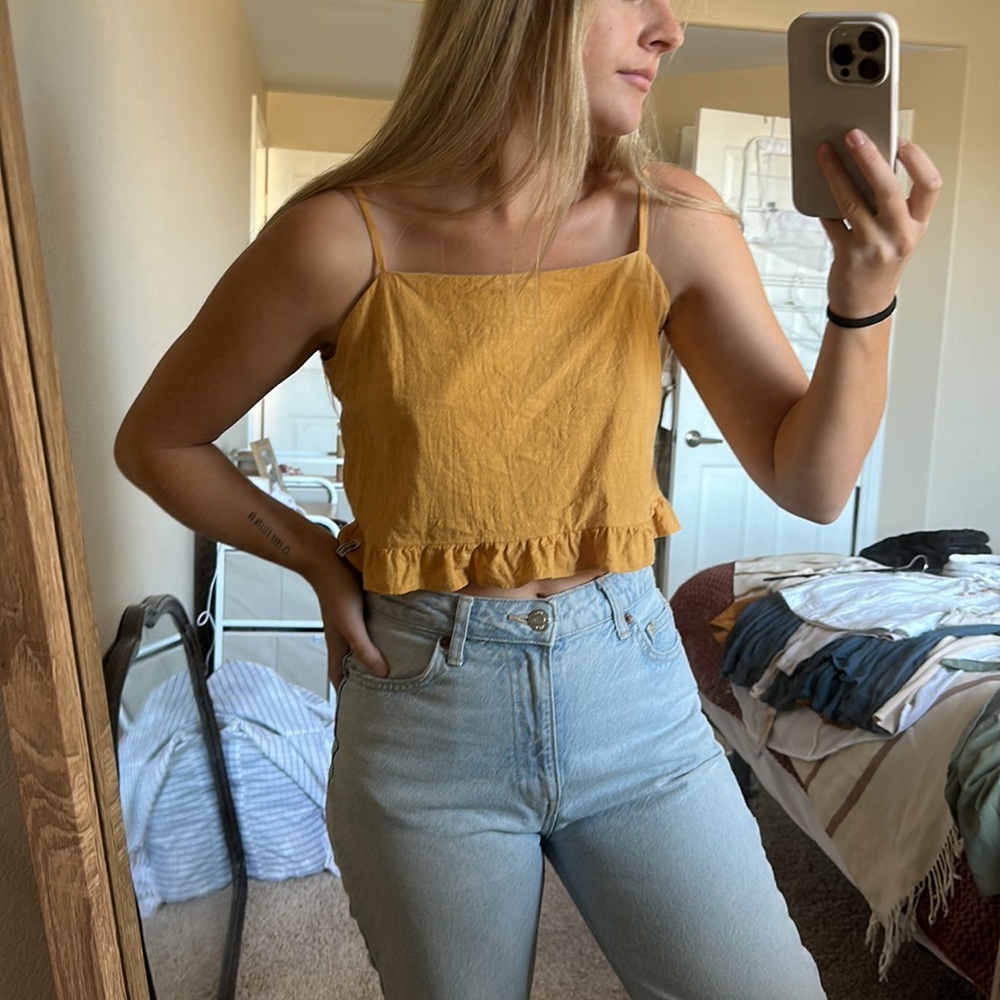 Yellow summer tank top